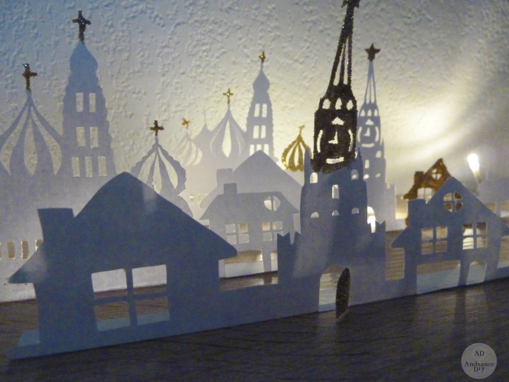 villade de noel lumineux